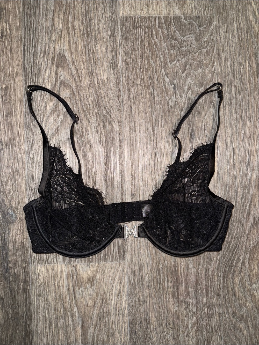 Meshki Black Lace Underwire Bra - Women Intimates